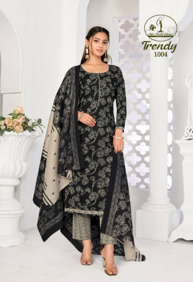 Trendy Vol 1 By Miss World Choice Printed Cotton Dress Material Wholesale Market In Surat
